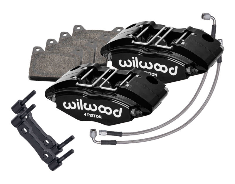 Wilwood Powerlite Front Caliper Kit, 3in Mount, Black - 1969-1974 Porsche 911