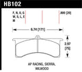 Hawk Black Motorsports Race Brake Pads HB102M.800 - Low to Intermediate Torque