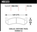 Hawk Super Duty Street Rear Brake Pads HB323P.724 - 2006 Chevrolet Avalanche 2500, GMC Truck, Hummer