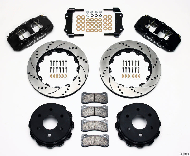 Wilwood AERO4 Rear Truck Big Brake Kit Drilled 14.25in 140-9838-D - 1999-2010 GM 1500 Trucks and SUVs
