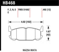 Hawk Performance HT-10 Race Rear Brake Pads HB468S.492 - 2004-2005 Mazda Miata