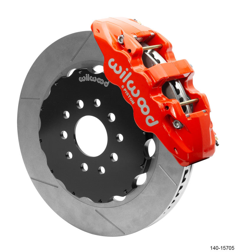 Wilwood AERO6 Front Big Brake Kit 14.00 Inch Rotors Red - 1997-2013 Chevrolet Corvette C5 C6 Z06
