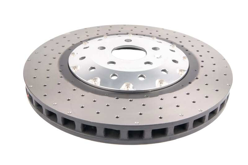 DBA 5000 Series XD Drilled and Slotted Front Rotor DBA53002SLVXD - Silver Hat - 2014-2018 Audi RS7