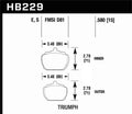 Hawk ER-1 Front Brake Pads HB229D.580 - 1970-1973 Triumph Stag