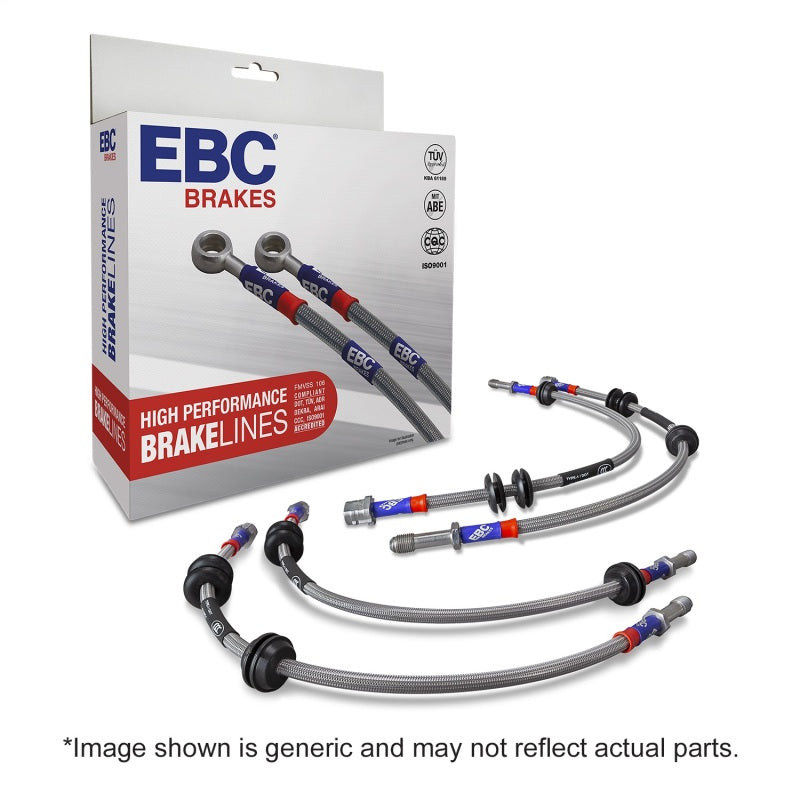EBC BLA7544-6L Stainless Steel Braided Brake Line Kit - 1987-1991 BMW M3 2.3L