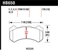 Hawk Performance Ceramic Street Front Brake Pad Set HB650Z.730 - 2009-2011 Nissan GT-R