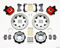 Wilwood Combination Parking Brake Rear Kit 140-11900-DR - 11.75in Drilled Rotors, Red - 2011+ Ford Fiesta