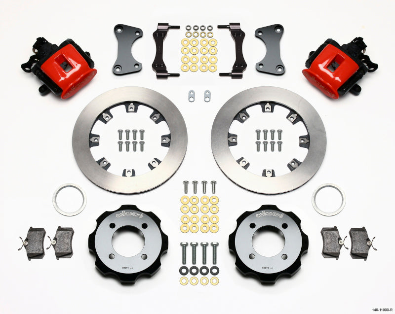 Wilwood Combination Parking Brake Rear Kit 140-11900-R - 11.75 in Red, 2011 Ford Fiesta