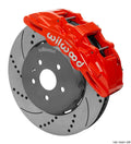 Wilwood SX6R Front Big Brake Kit 15in SRP Drilled and Slotted Rotors Red with Lines - 2016-2019 Chevrolet Camaro