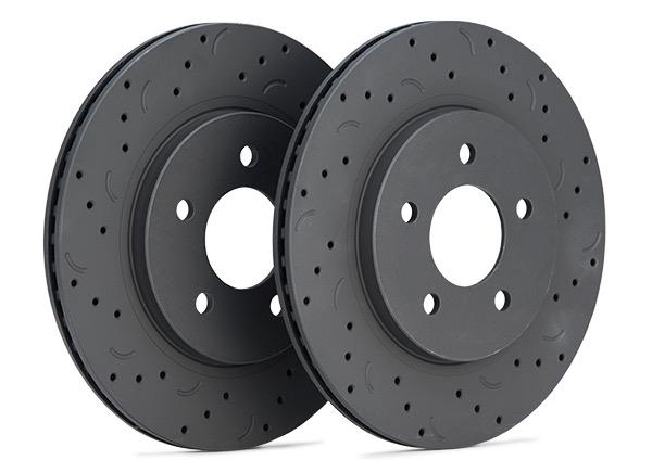 Hawk Talon HTC4977 Front Cross-Drilled and Slotted Brake Rotor Set - 2016 Toyota Land Cruiser