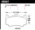 Hawk Performance HB667G.622 DTC-60 Front Race Brake Pad Set - 2002-2005 Porsche 911 Carrera 4 Turbo Look and Carrera 4S