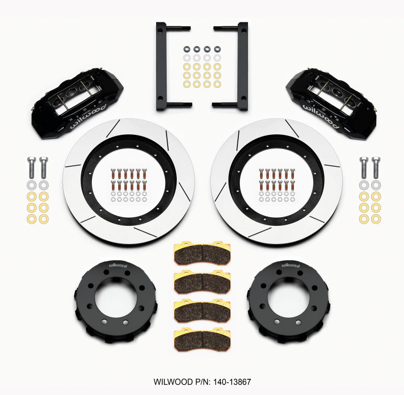 Wilwood 140-13867 TX6R 6-Piston Front Big Brake Kit 16.00in Rotors Black - 2005-2012 Ford F-250 and F-350 4WD
