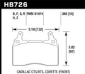 Hawk ER-1 Front Brake Pad Set - 2014 Cadillac CTS Vsport