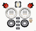 Wilwood 140-10158-R Combination Parking Brake Rear Kit 12.88in Rotors Red - 1994-2004 Ford Mustang