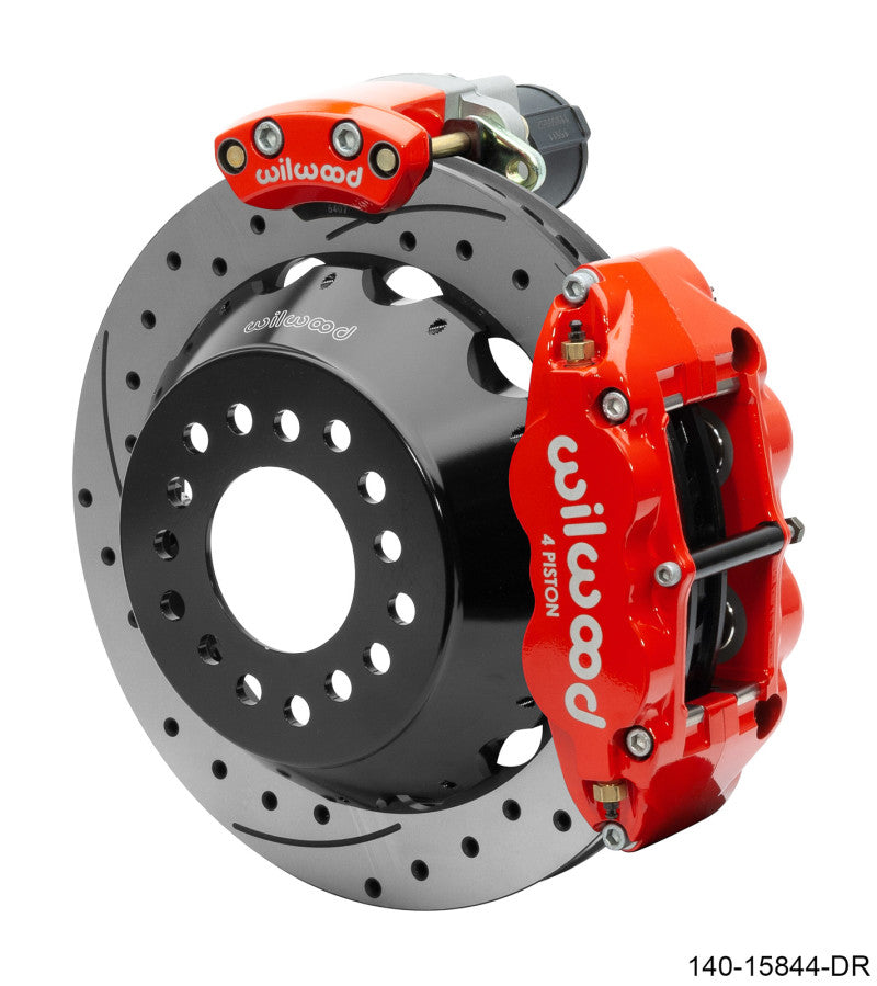 Wilwood 140-15844-DR Dynapro Rear Big Brake Kit EPB FNSL 12.88in SRP Rotors Red - Big Ford New Style, 2.50 Offset