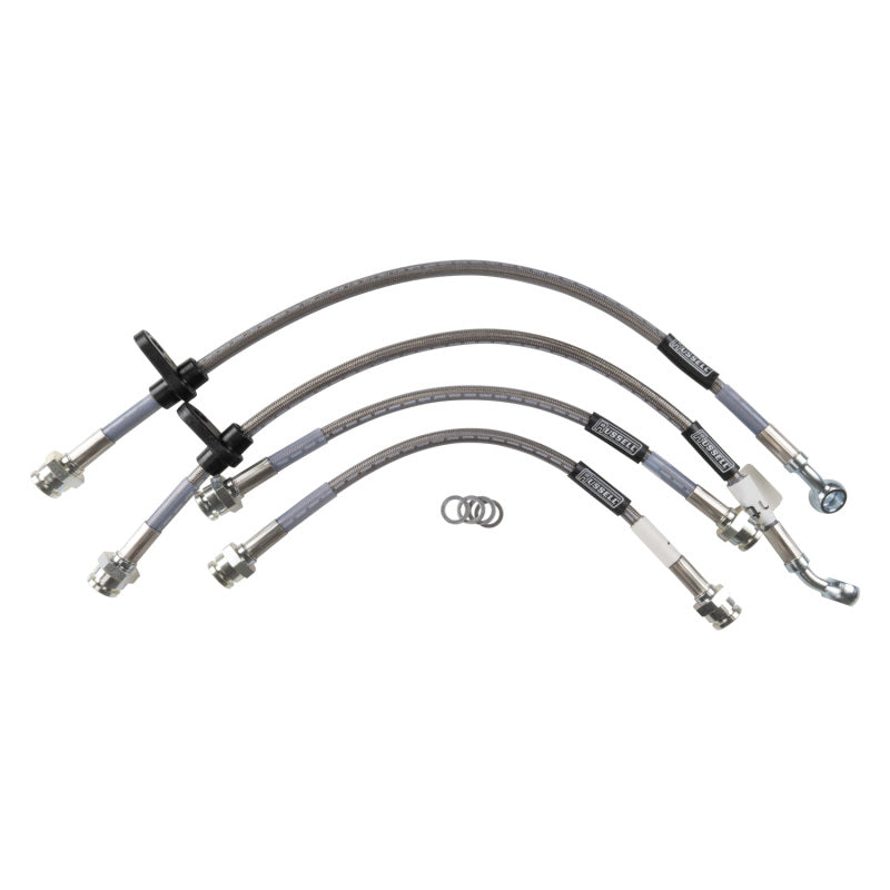 Russell Performance Street Legal Stainless Braided Brake Line Kit 684610 - 1996-1998 Honda Civic