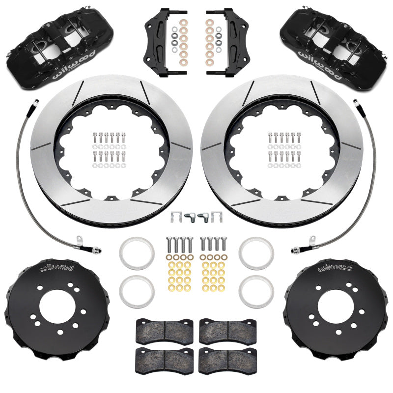Wilwood Aerolite 6R Front Big Brake Kit 14in Slotted Rotors Black - 1989-1998 Nissan 240SX 300ZX