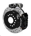 Wilwood Forged Dynalite Rear Electronic Parking Brake Kit - 12.19in SRP Drilled and Slotted Rotor, 2.75in Offset, Black (140-16164-D)