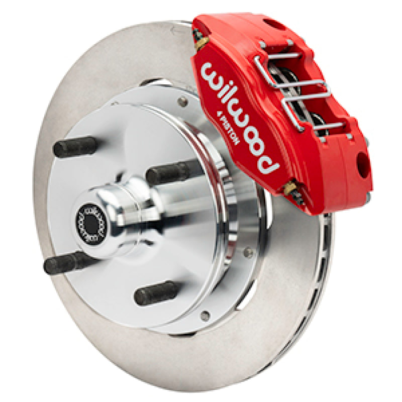 Wilwood Powerlite Front Brake Kit 140-17473-R Plain Face Rotors Red - 1970-1972 Porsche 914