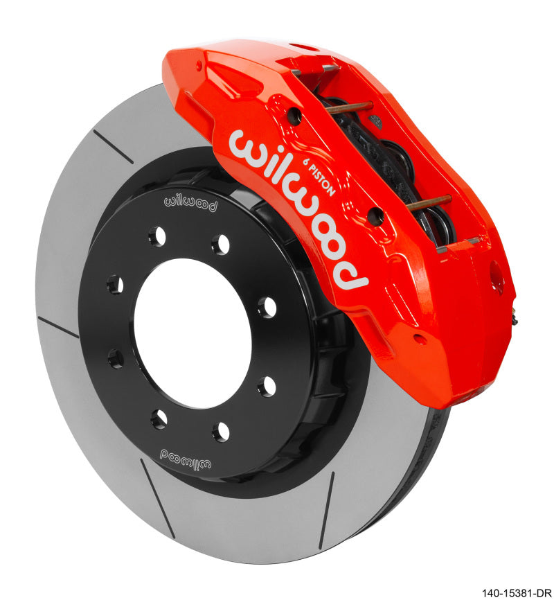Wilwood 140-15381-R TX6R Front Big Brake Kit 16.00in Rotors Red with Brake Lines - 2014-Up Ram 2500/3500 2WD and 4WD