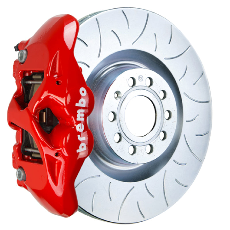 Brembo 1S5.8003A2 GT Front Big Brake Kit 4-Piston 345x30 1-Piece Slotted Type 3 Rotors Red - 2016-2023 Audi TT