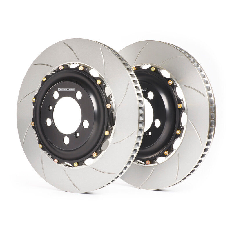 GiroDisc 356x22mm 2-Piece Slotted Rear Rotors A2-187 - Audi C7 S6, S7, RS6, RS7
