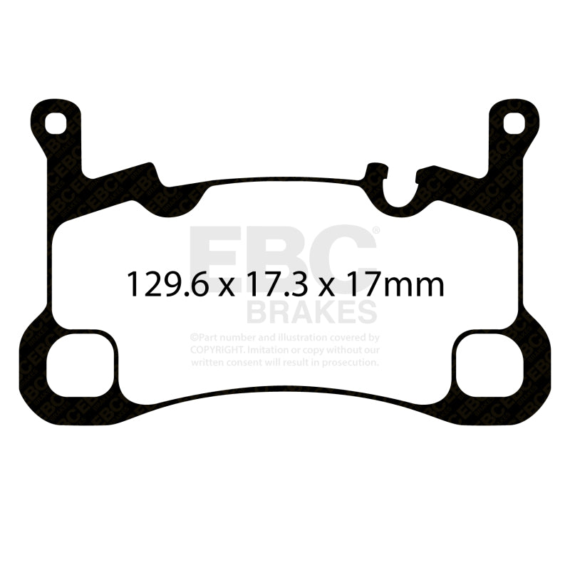 EBC ED92380 Rear Race Brake Pads - 2018 Porsche Cayenne 3.0L Turbo (3rd Gen)