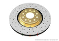 DBA 5000 Series XS Drilled and Slotted Front Rotor with Black Hat - 1994-2004 Ford Mustang Cobra (DBA5069BLKXS)