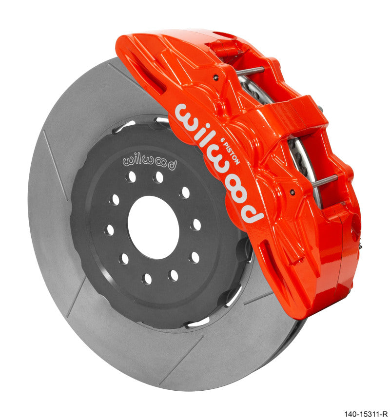 Wilwood SX6R Front Big Brake Kit 15in GT Slotted Lug-Drive Rotors Red - 2005-2013 Chevrolet Corvette 140-15311-R