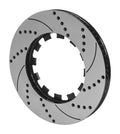 Wilwood SRP Drilled Performance Brake Rotor 160-15327-BK - Spec-37 Iron, Curved Vane, Snap Ring