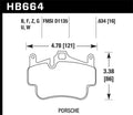 Hawk Performance HP Plus Rear Brake Pads HB664N.634 - 2006-2014 Porsche Cayman