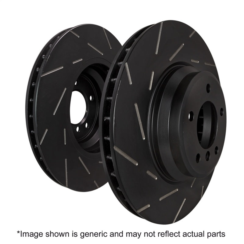 EBC USR Slotted Rear Brake Rotors USR2066R - 2018 and Newer BMW X3 (G01), Riveted with Black Thermic Coating