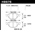 Hawk HPS 5.0 Front Brake Pads HB676B.780 - 2008-2010 BMW M6 5.0L