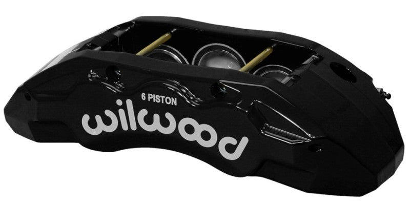 Wilwood TX6R Radial-Mount Caliper Left-Hand Black 120-13818-BK - 1.75/1.62/1.62 in Pistons, 1.38 in Disc