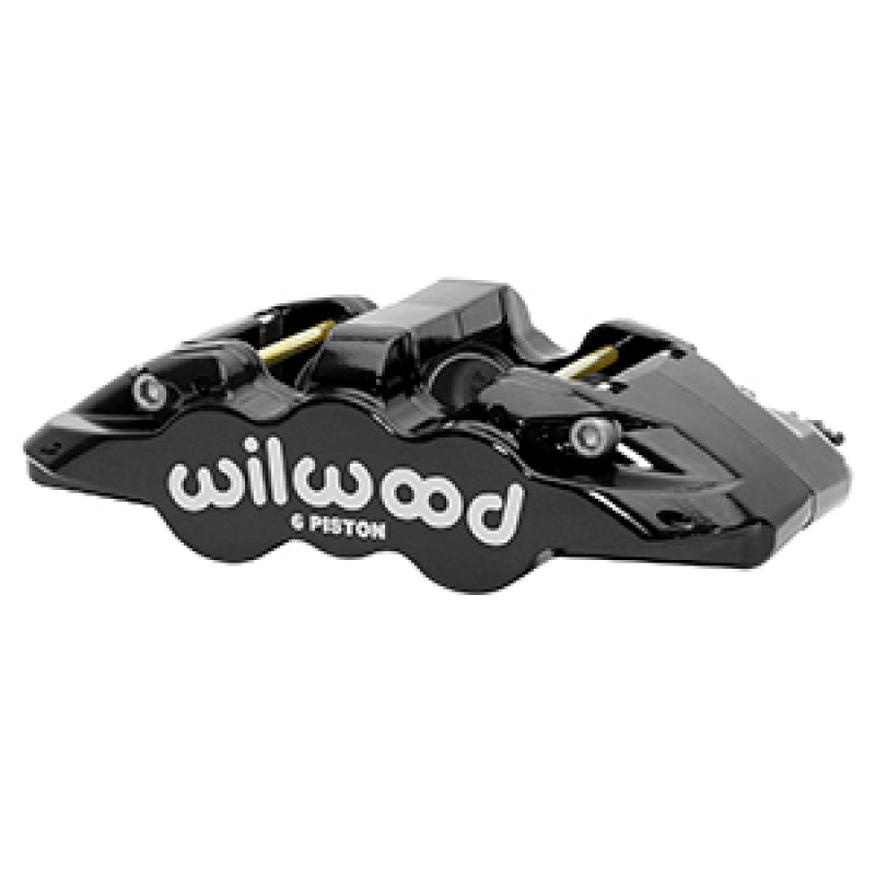 Wilwood AERO6-DS 120-14443-BK Caliper Black - 1.62/1.12/1.12in Bore, Dust Seal, Left Hand