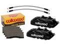 Wilwood D11 140-16799-BK Front Caliper Kit with Pads and Lines, Black - 1965-1967 Ford Mustang
