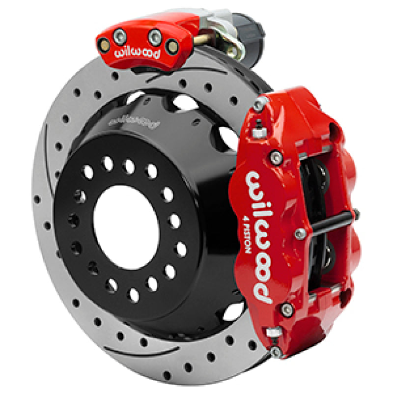 Wilwood 140-16155-DR Dynapro Rear Big Brake Kit EPB FNSL 12.88in SRP Rotors Red - Small Ford 2.66 Offset