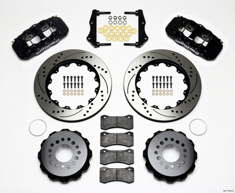 Wilwood AERO4 Rear Big Brake Kit 14.25in SRP Drilled Rotor - 2006-2010 Dodge Magnum