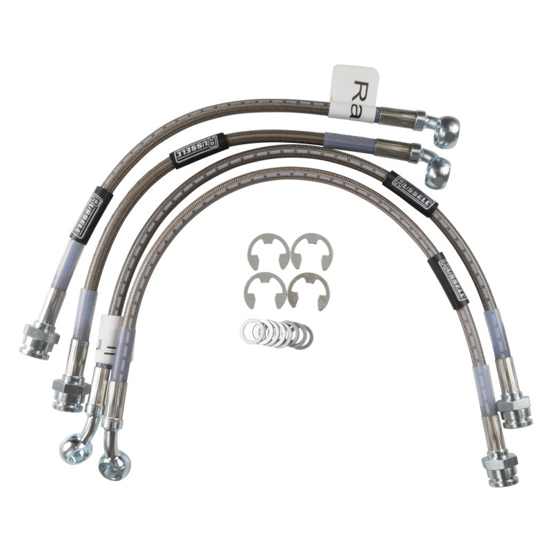 Russell Performance Street Legal Stainless Braided Brake Line Kit 686910 - 2003-2006 Infiniti G35 Coupe and Sedan