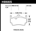 Hawk ER-1 Rear Brake Pads HB665D.577 - 2017-2020 Porsche 718 Boxster Base 2.0L, Excludes PCCB