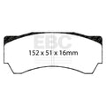 EBC Racing RP-X DP8063RPX Front Race Brake Pads - 2004-2005 Mitsubishi Lancer Evo 8 FQ400 with Alcon Calipers