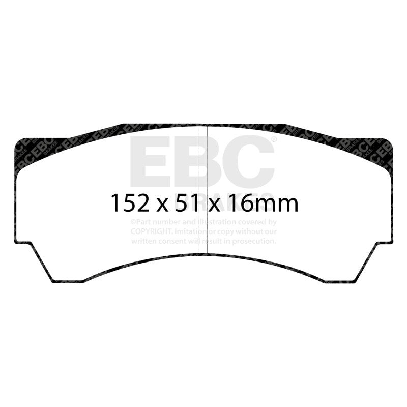 EBC Racing RP-X DP8063RPX Front Race Brake Pads - 2004-2005 Mitsubishi Lancer Evo 8 FQ400 with Alcon Calipers