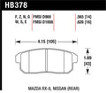 Hawk Performance HB378W.565 DTC-30 Race Rear Brake Pad Set - Mazda RX-8 / Nissan Track Applications