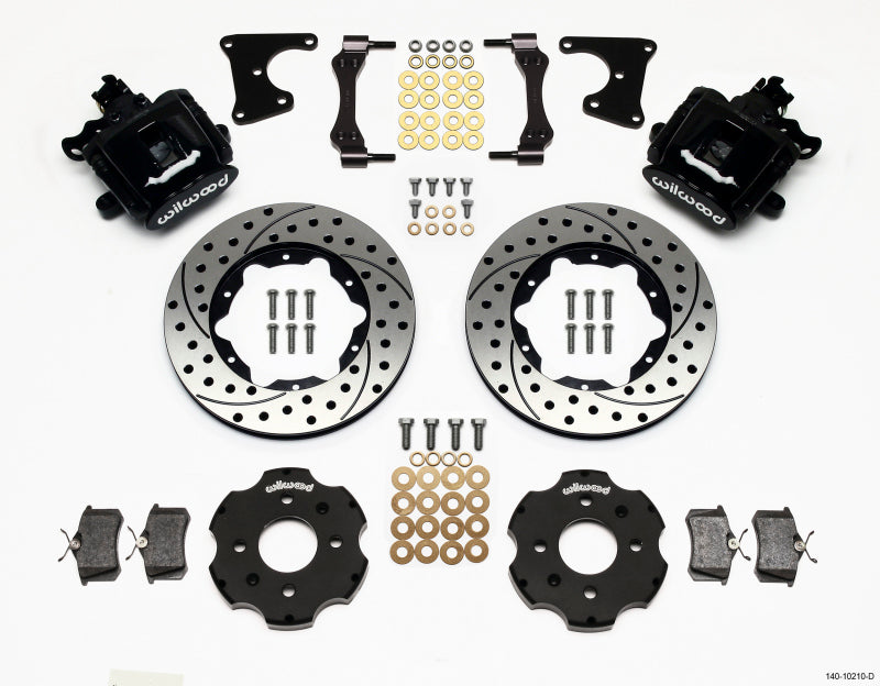 Wilwood CPB Rear Brake Kit 140-10210-D 11.00 in Drilled Rotors - Honda Civic / Acura Integra Drum Rear, 2.71 in Hub Offset