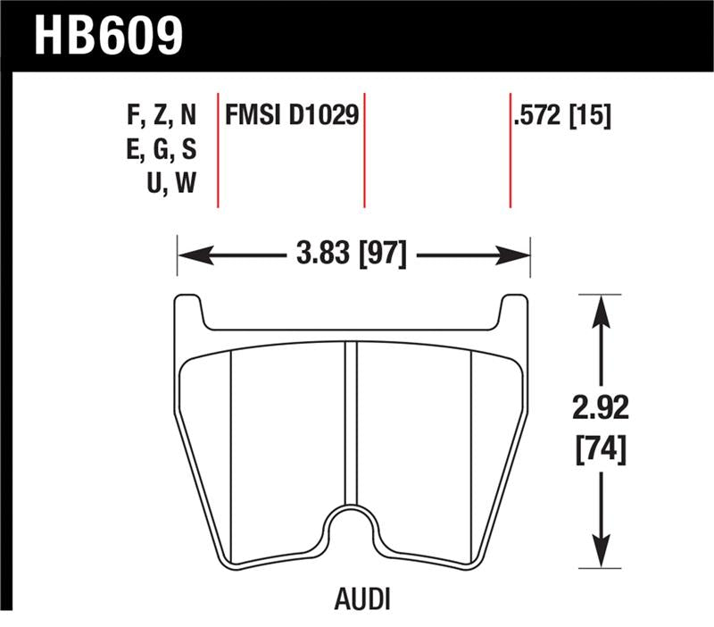Hawk Performance HP Plus Street Brake Pads - HB609N.572