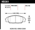 Hawk Performance HB361S.622 HT-10 Race Front Brake Pads - 2002-2006 Acura RSX