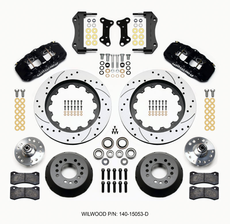 Wilwood AERO6 Front Big Brake Kit 15.00in Drilled - 1967-1969 Chevrolet Camaro (140-15053-D)