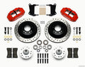 Wilwood 140-12271-DR FNSL6R Front Big Brake Kit with Hubs 12.88in One-Piece Drilled Rotors Red - 1967-1969 Chevy Camaro and 1964-1972 Nova