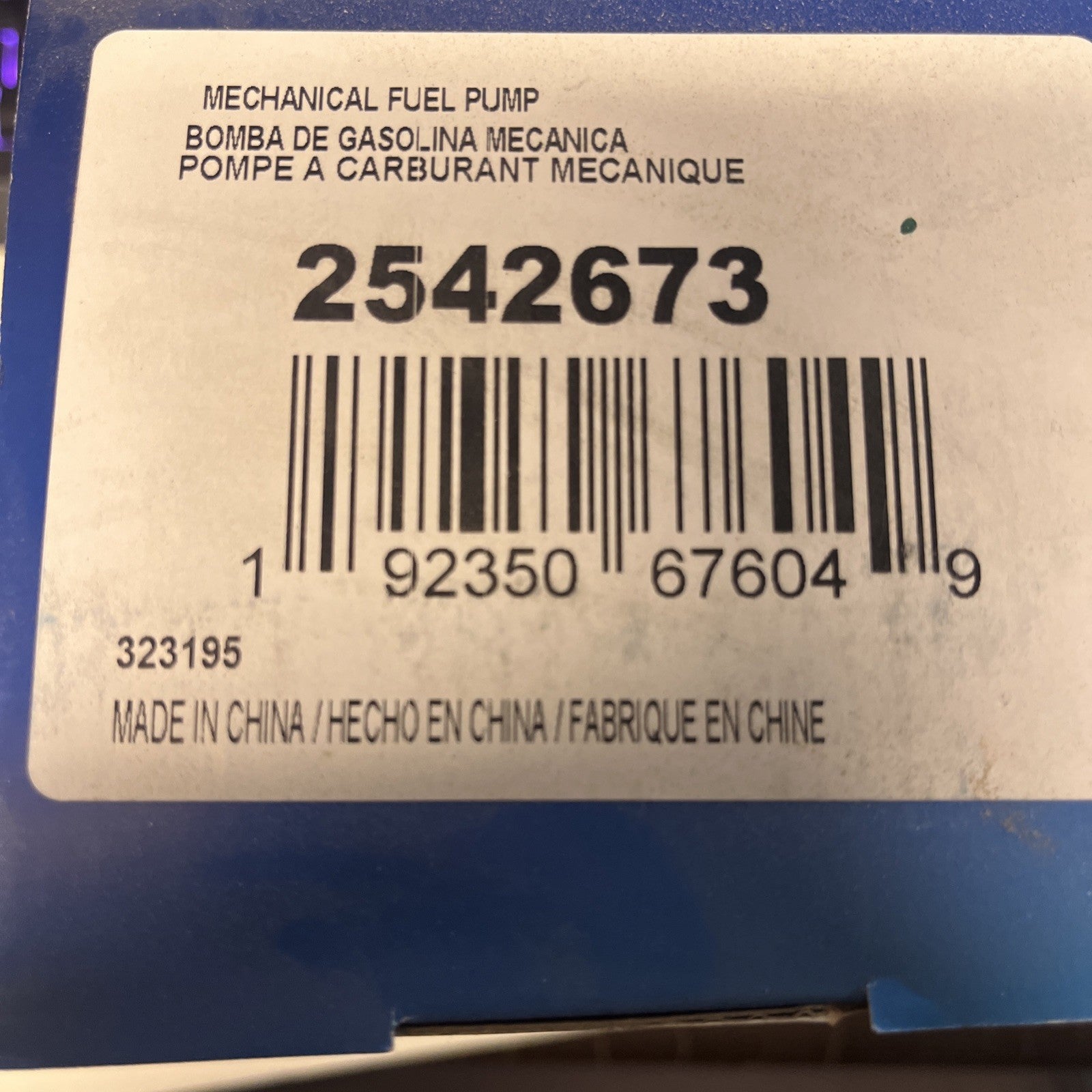 CarQuest Fuel Pump OEM 2542673