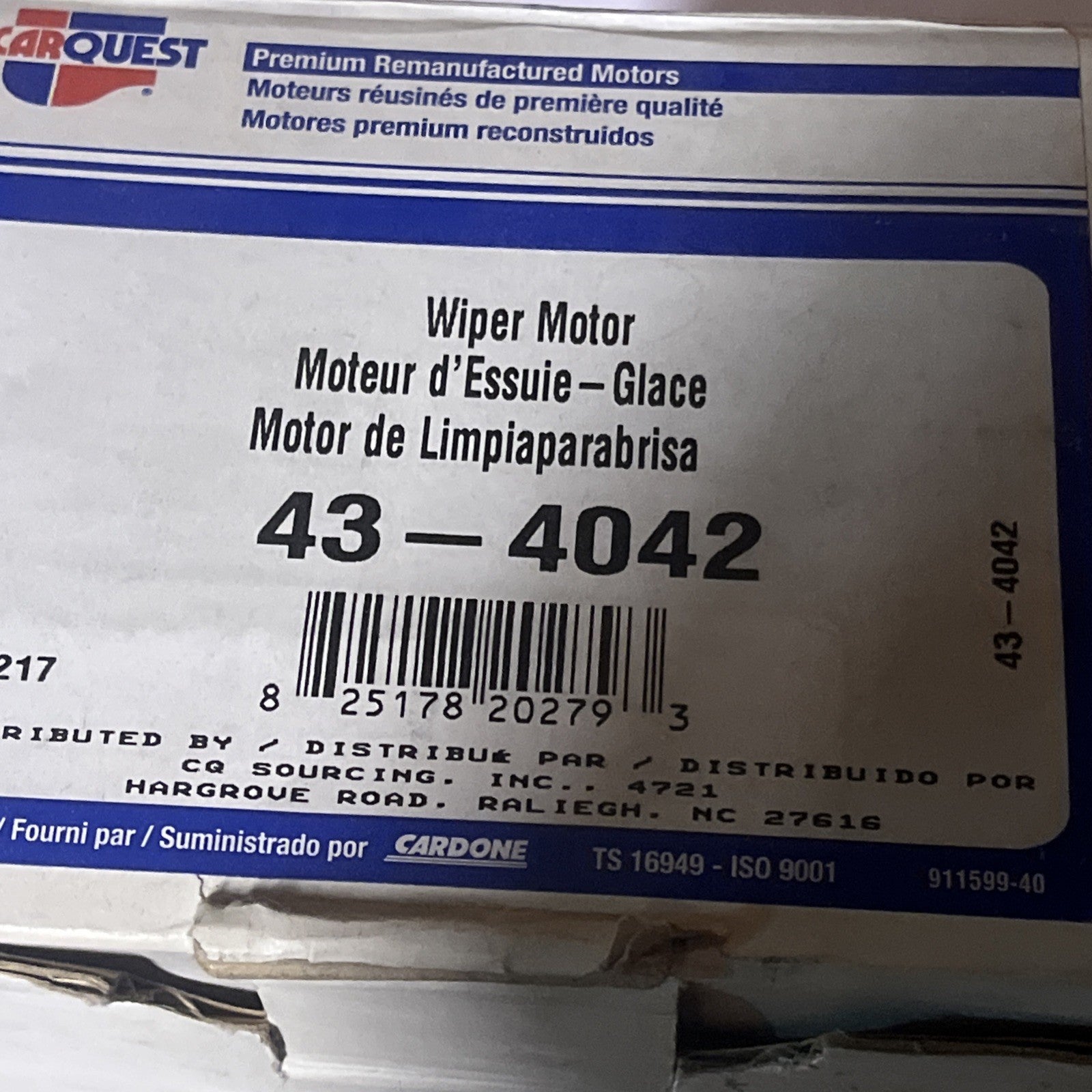 Odyssey Wiper Motor 2005 OEM 43-4042